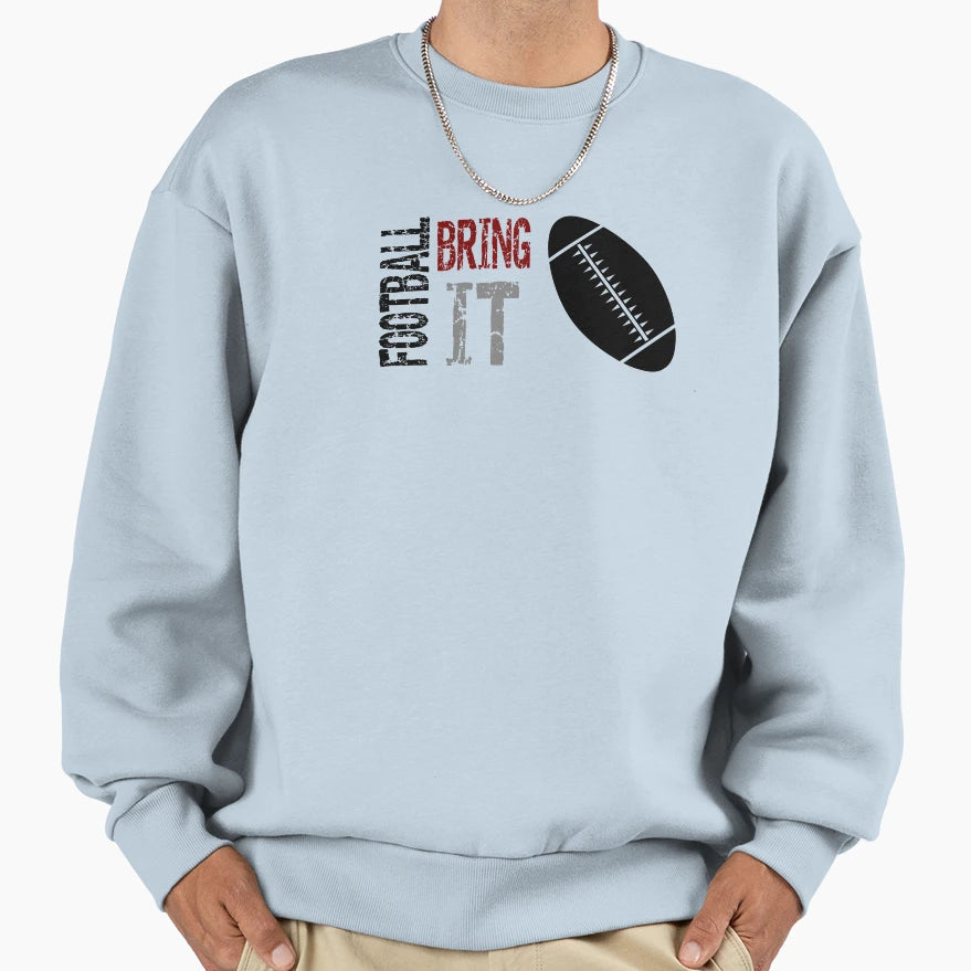 Football Bring It Red Sweatshirt - Minimalist Print for Adults - T-Shirt, Sweatshirt, Hoodie