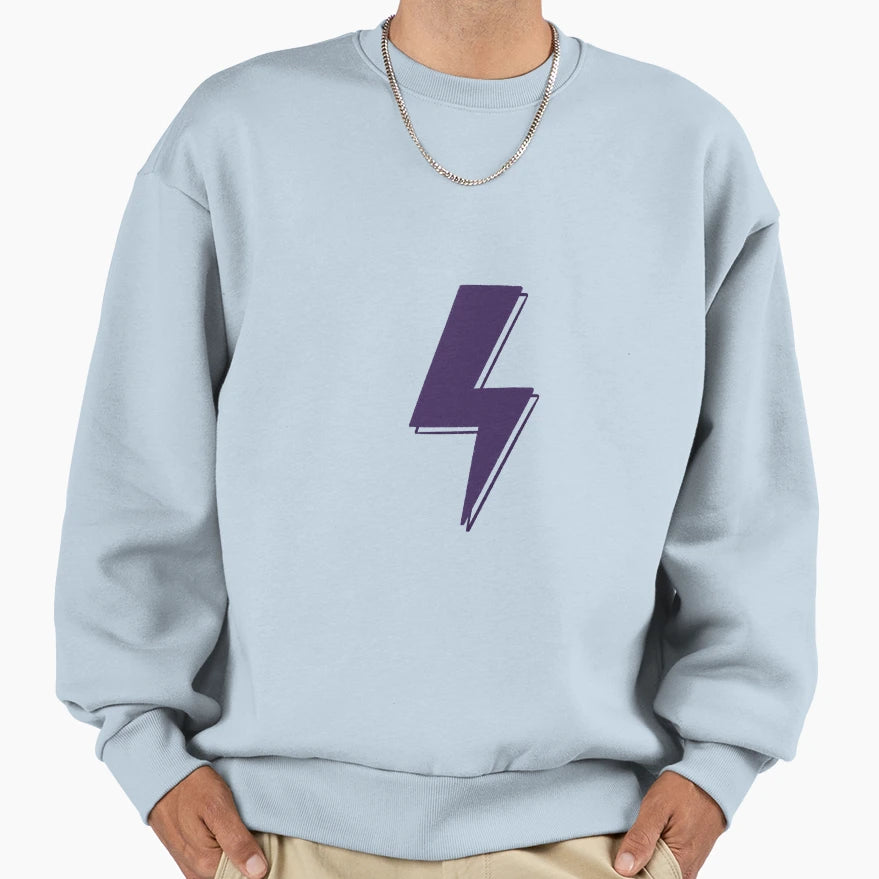 Purple Lightning Bolt 2 0 Sweatshirt - Aesthetic Graphic Unisex - T-Shirt, Sweatshirt, Hoodie