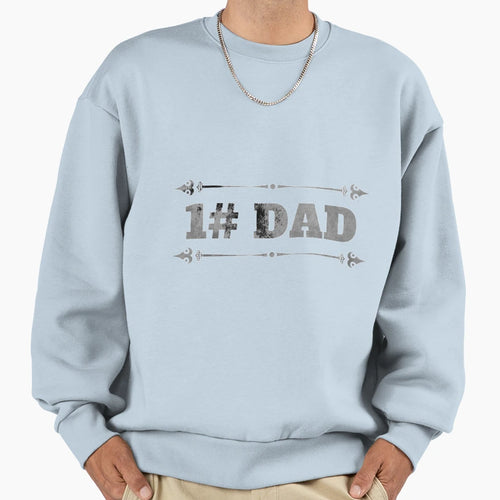 1 Dad Sweatshirt - Trendy Graphic for Adults - T-Shirt, Sweatshirt, Hoodie