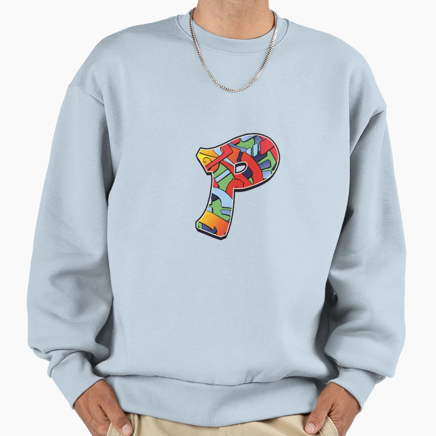 Letter P Color Sweatshirt - Custom Art Print Unisex - T-Shirt, Sweatshirt, Hoodie