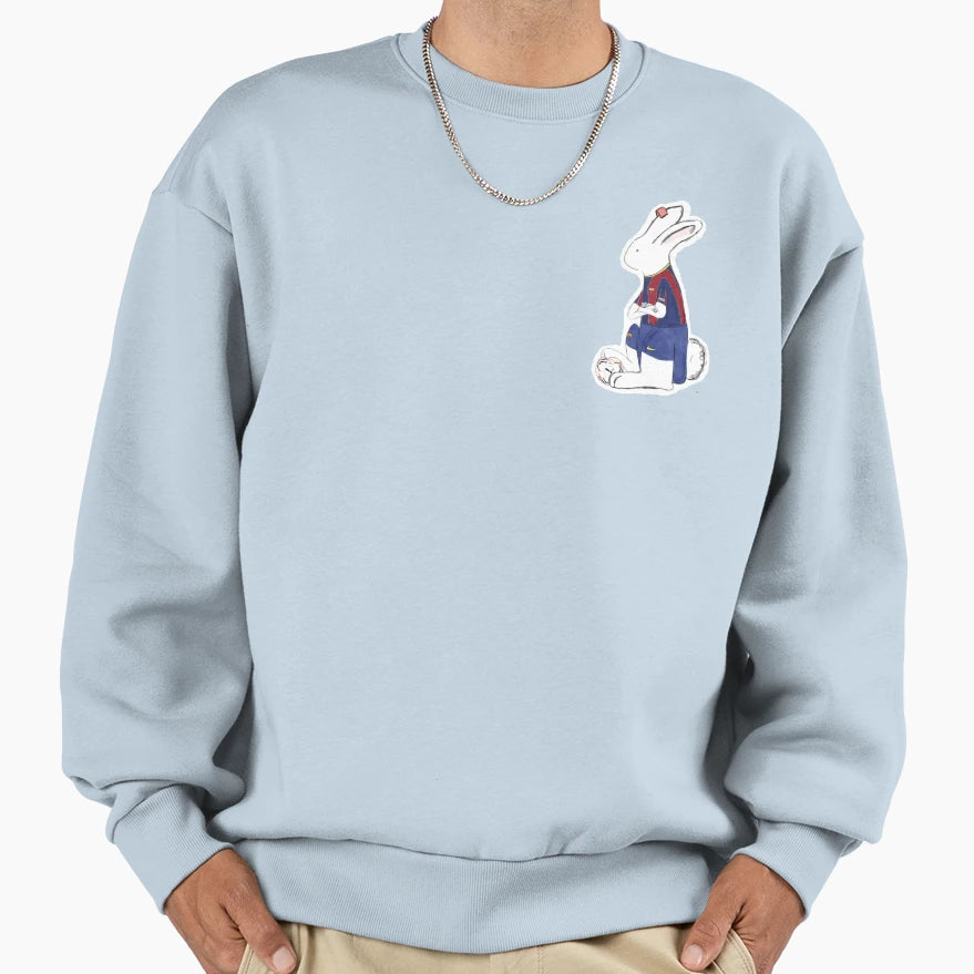 Barcelona Bunny Rabbit Sweatshirt - Custom Art Print for Adults - T-Shirt, Sweatshirt, Hoodie