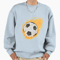 Fiery Football Sweatshirt - Casual Everyday Wear Unisex - T-Shirt, Sweatshirt, Hoodie