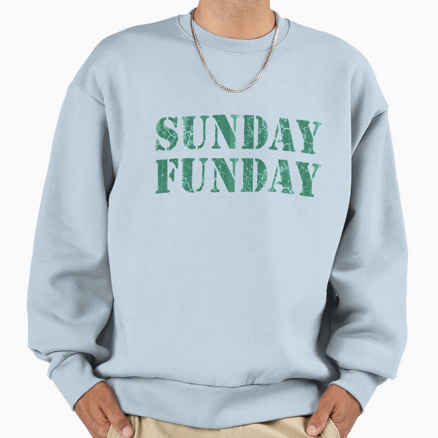 Sunday Funday Football Sweatshirt - Aesthetic Graphic for Adults - T-Shirt, Sweatshirt, Hoodie