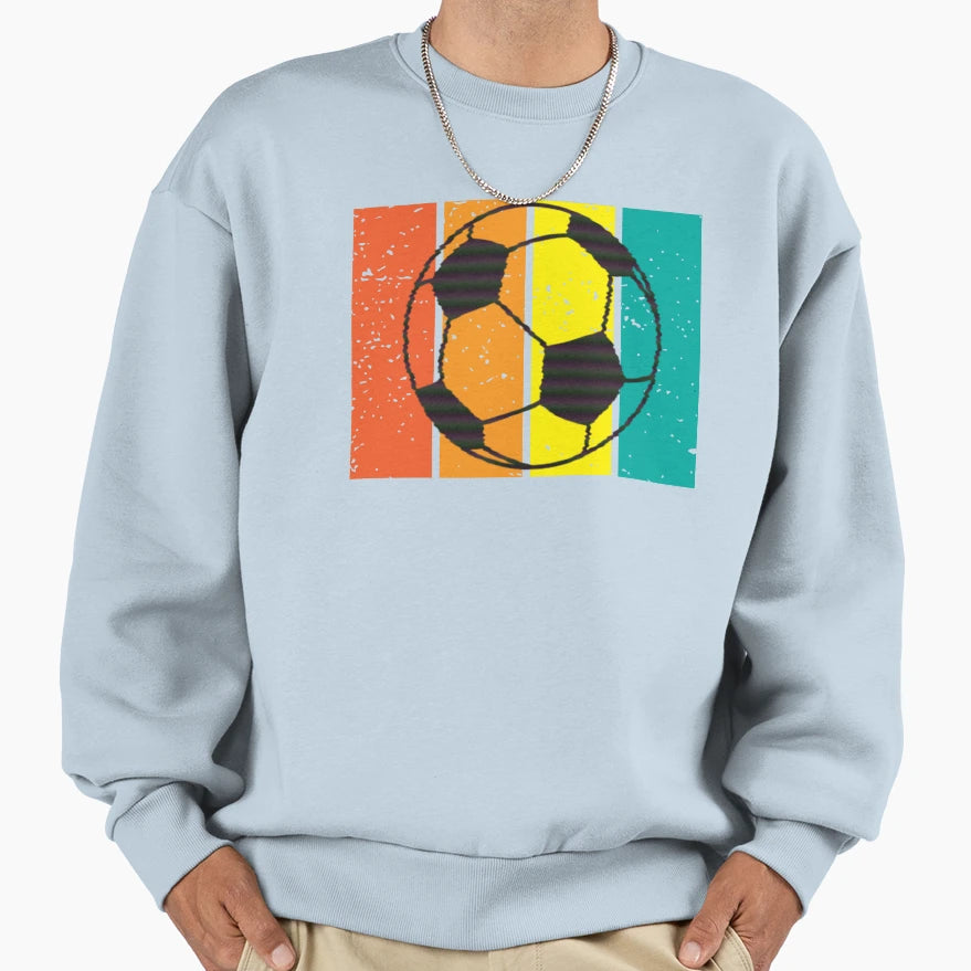 Soccer Summer Color Glitch Sweatshirt - Fun Novelty Design for Adults - T-Shirt, Sweatshirt, Hoodie