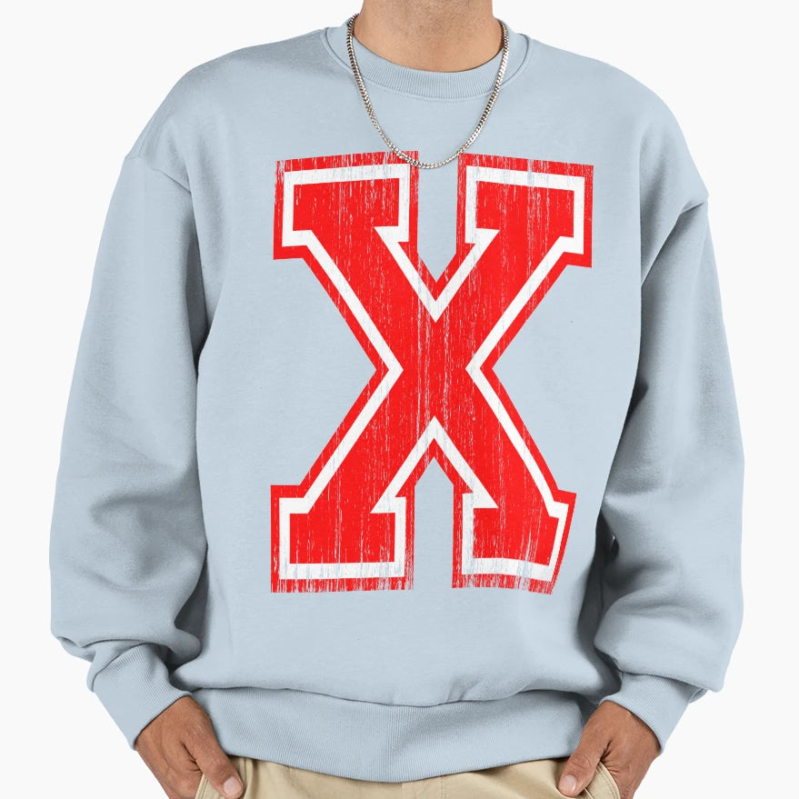 Bigred Letter X Sweatshirt - Fun Novelty Design Unisex - T-Shirt, Sweatshirt, Hoodie