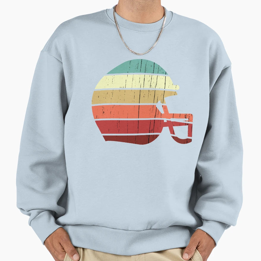 American Football Helmet Sunset Sweatshirt - Aesthetic Graphic Men Women - T-Shirt, Sweatshirt, Hoodie
