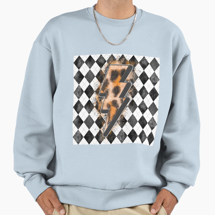 Cheetah Lightning Strike Black And Sweatshirt - Minimalist Print Unisex - T-Shirt, Sweatshirt, Hoodie