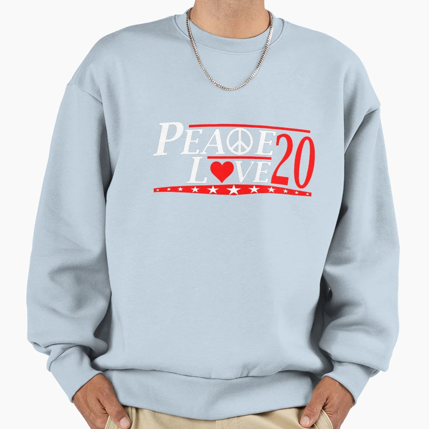 Peace Love Election Sweatshirt - Minimalist Print Men Women - T-Shirt, Sweatshirt, Hoodie