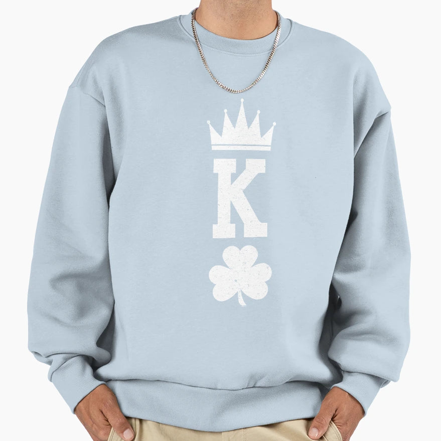 Shamrock King St Patrick Sweatshirt - Fun Novelty Design Men Women - T-Shirt, Sweatshirt, Hoodie