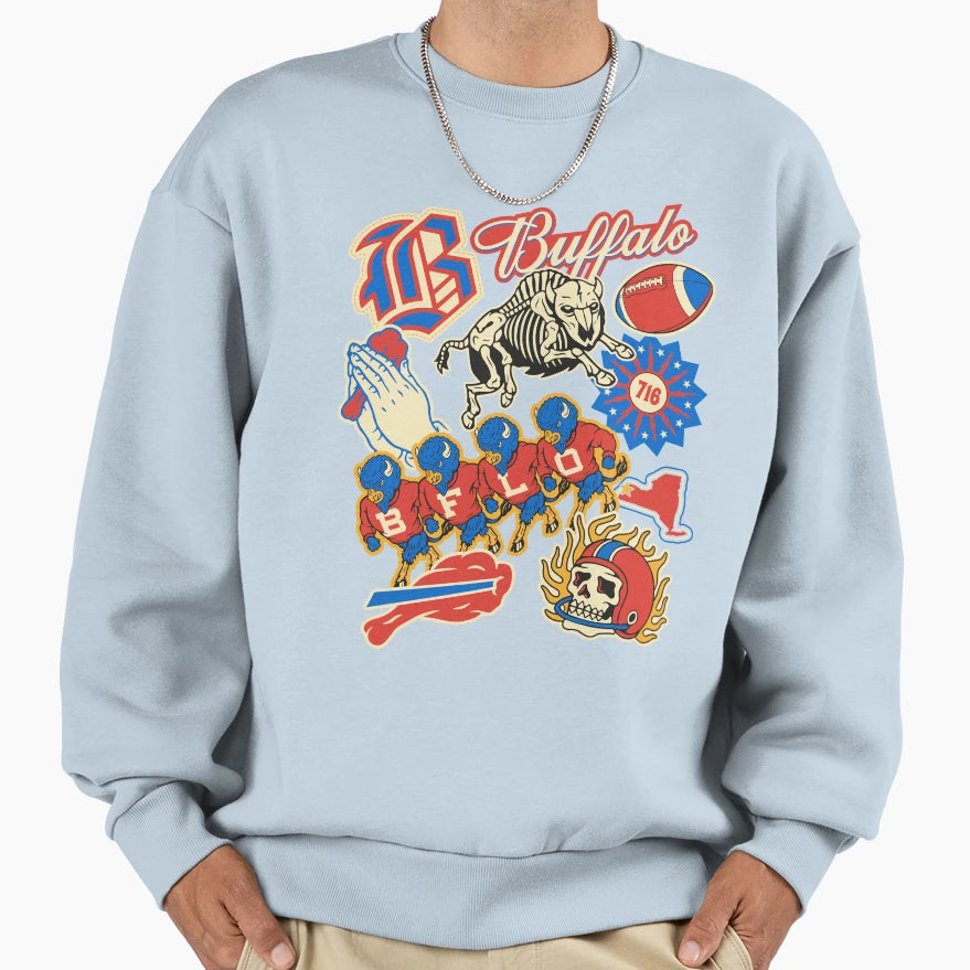 Buffalo Mafia Sweatshirt - Unique Graphic Unisex - T-Shirt, Sweatshirt, Hoodie