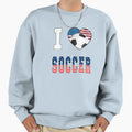 I Love Soccer Usa Soccer T-Shirt - Aesthetic Graphic Unisex - T-Shirt, Sweatshirt, Hoodie