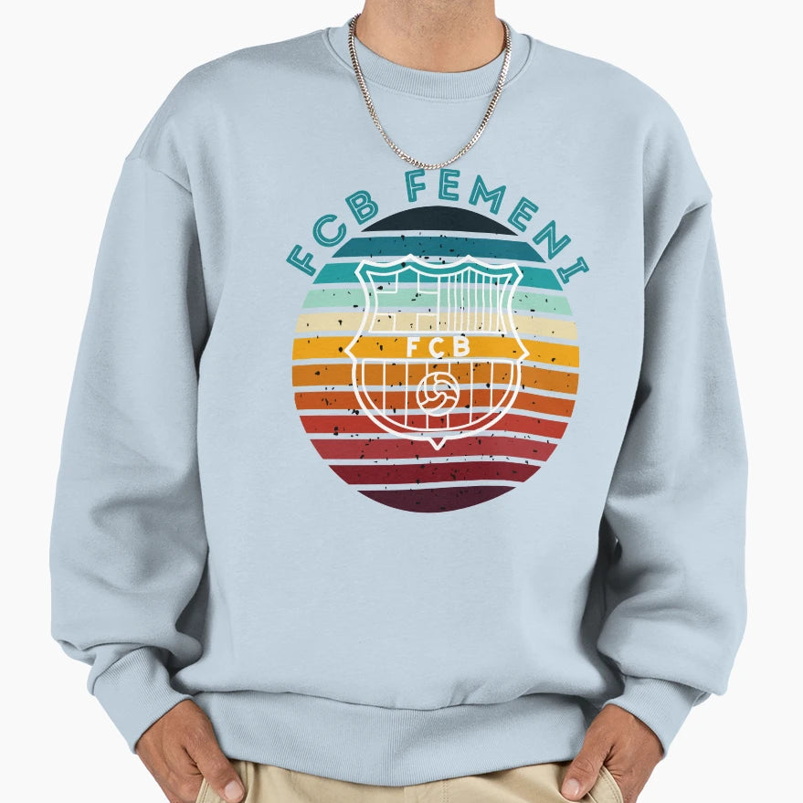 Fc Barcelona Femeni Sunset Sweatshirt - Casual Everyday Wear for Adults - T-Shirt, Sweatshirt, Hoodie