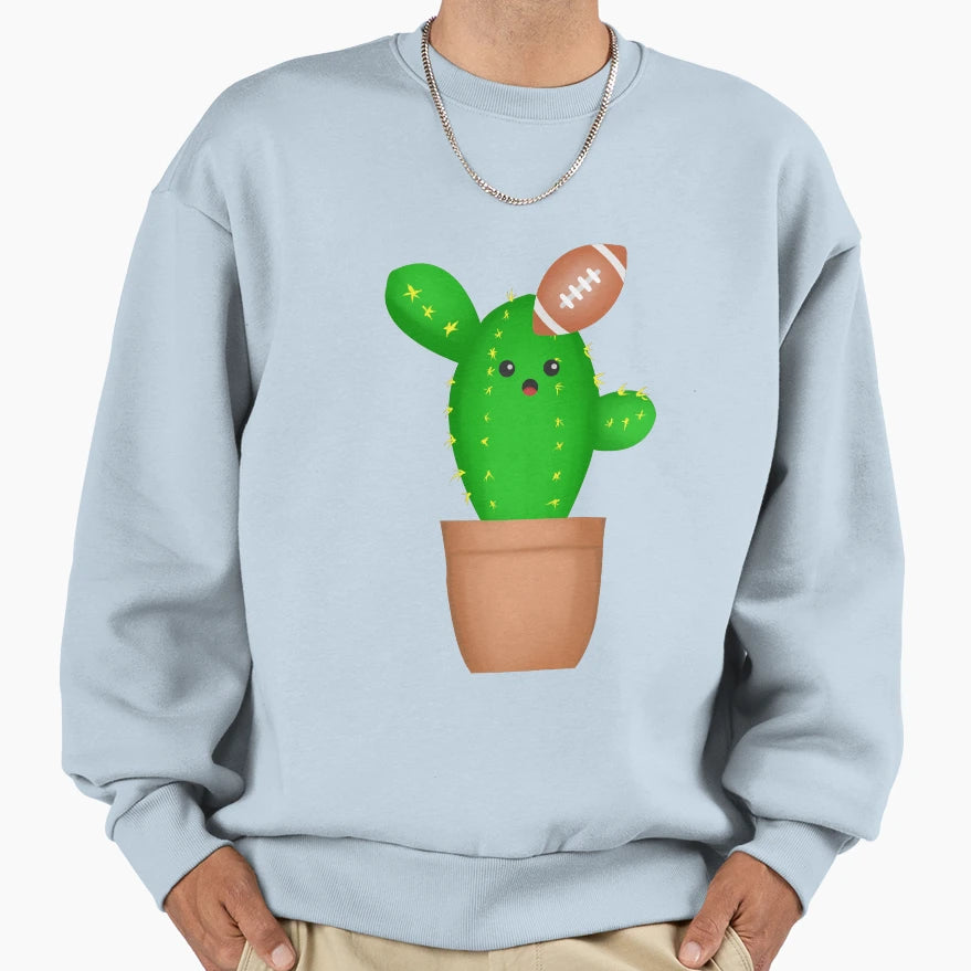 Cactus Plays American Football Sweatshirt - Aesthetic Graphic for Adults - T-Shirt, Sweatshirt, Hoodie