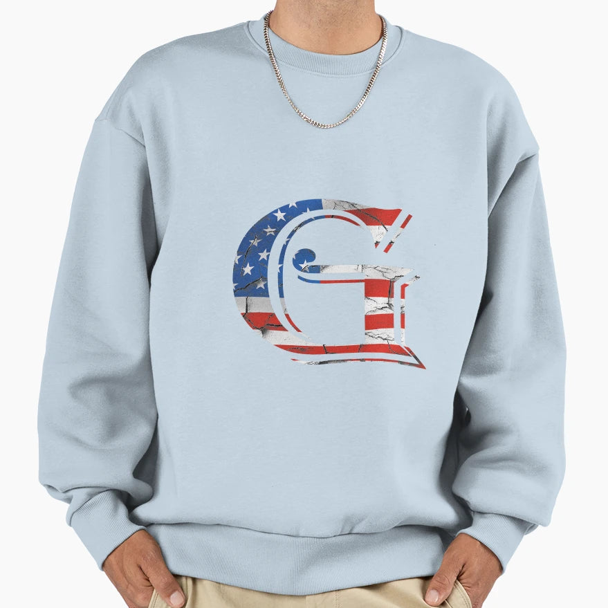 Letter G U S Flag Sweatshirt - Trendy Graphic for Adults - T-Shirt, Sweatshirt, Hoodie