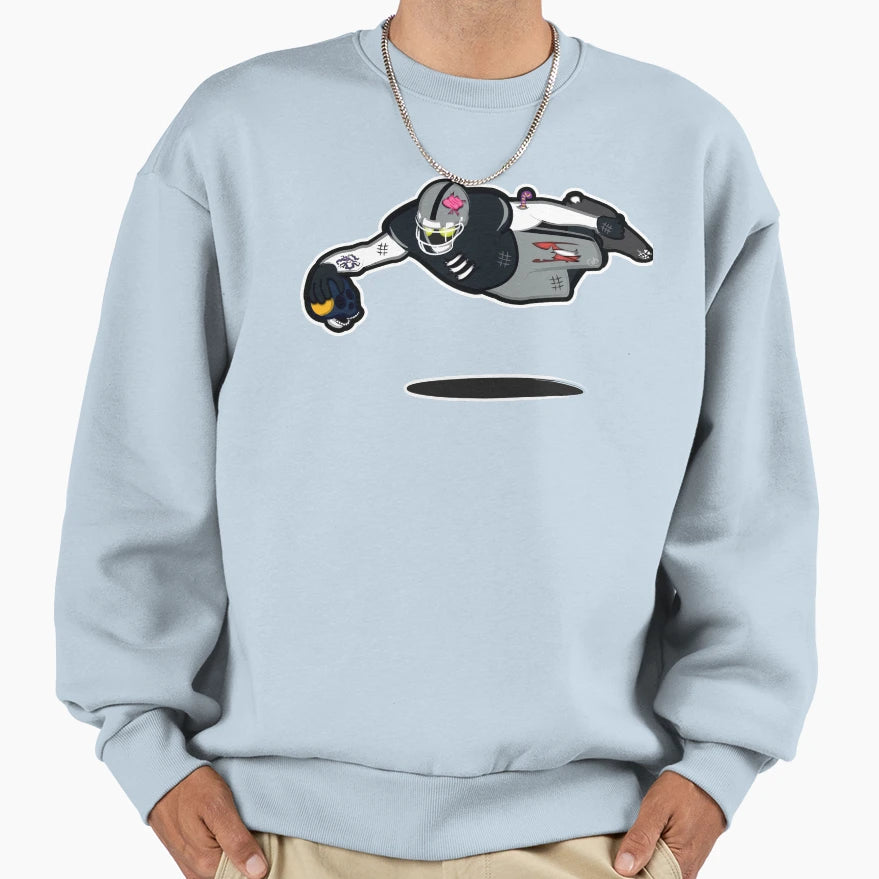 Zombie Football Player Oakland W Sweatshirt - Custom Art Print Men Women - T-Shirt, Sweatshirt, Hoodie