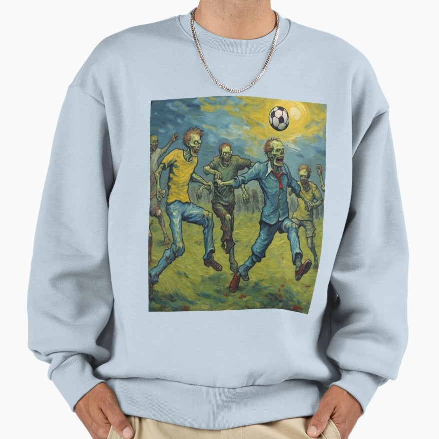 Zombies Playing Soccer Match Sweatshirt - Streetwear Style for Adults - T-Shirt, Sweatshirt, Hoodie