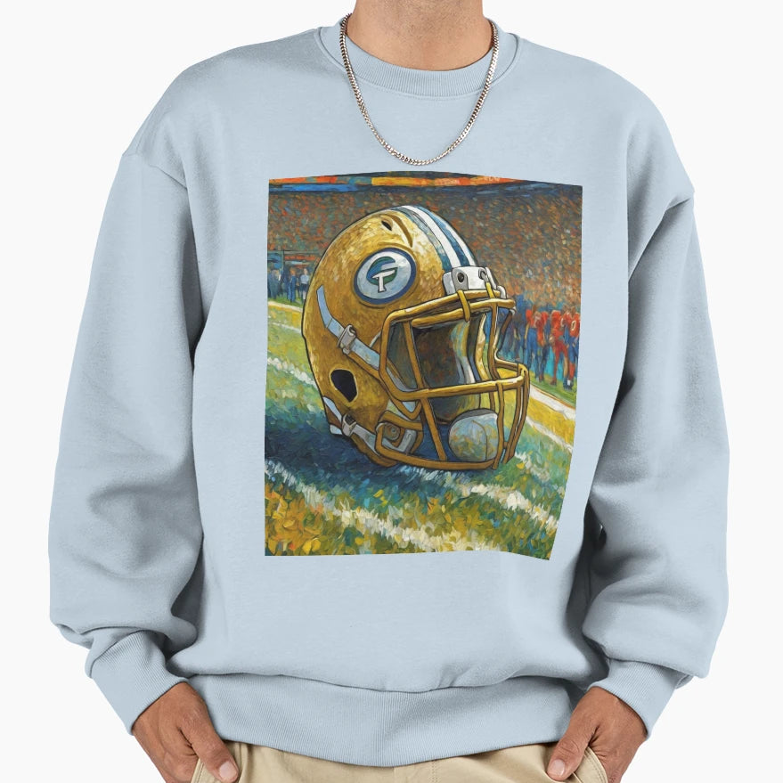 American Football Helmet Sweatshirt - Minimalist Print for Adults - T-Shirt, Sweatshirt, Hoodie