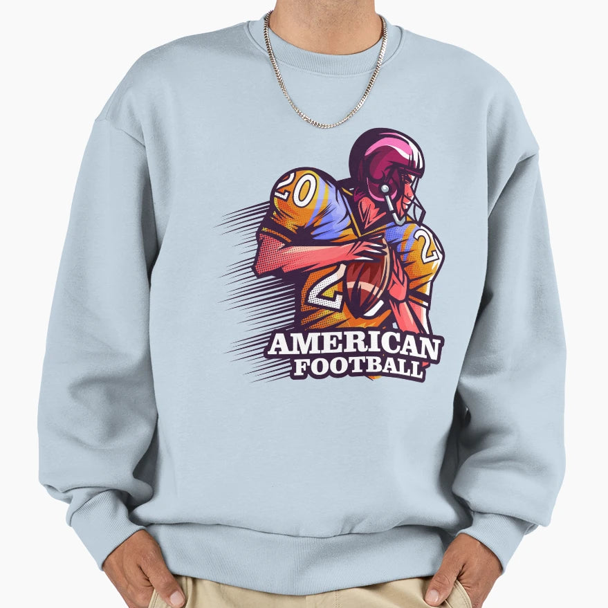 American Football Funny Rugby Sweatshirt - Aesthetic Graphic Unisex - T-Shirt, Sweatshirt, Hoodie