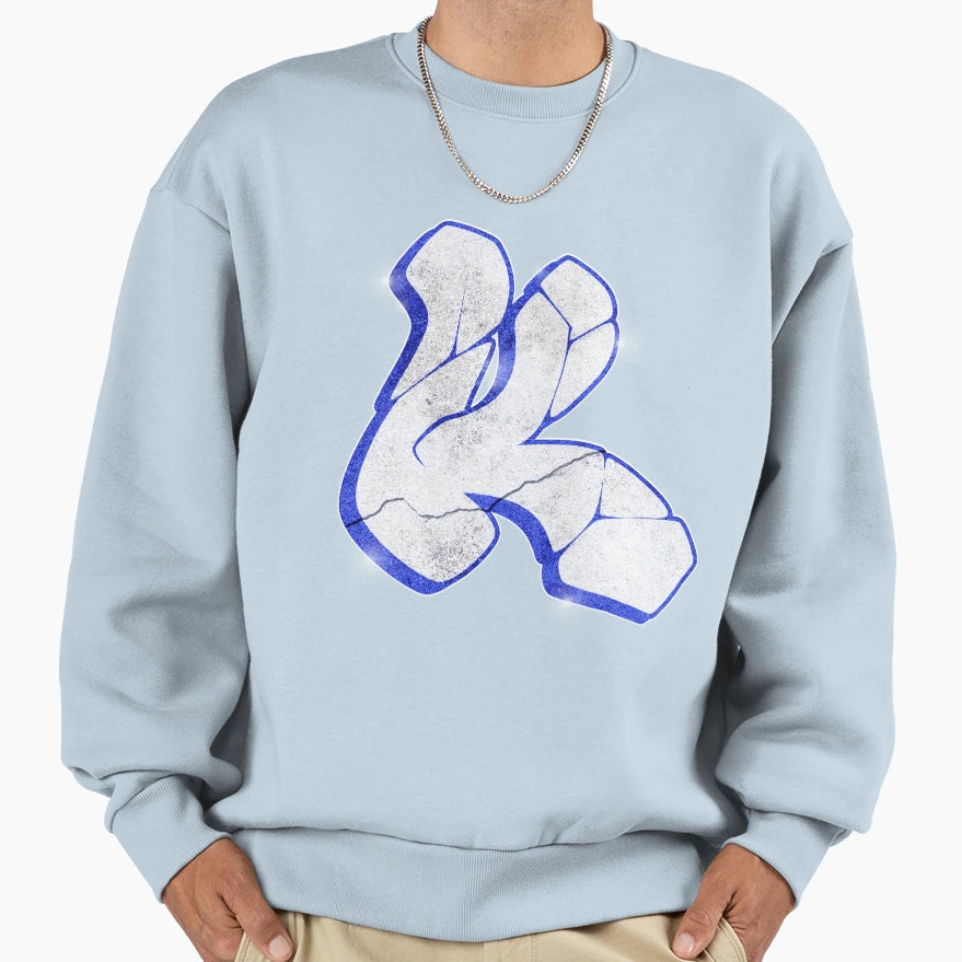 K Graffiti Letter Sweatshirt - Trendy Graphic Men Women - T-Shirt, Sweatshirt, Hoodie
