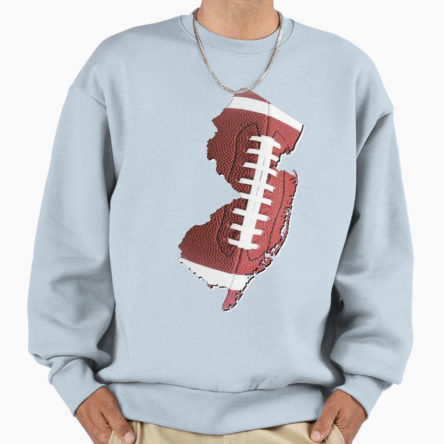 New Jersey Usa Map Real Football Sweatshirt - Streetwear Style Unisex - T-Shirt, Sweatshirt, Hoodie