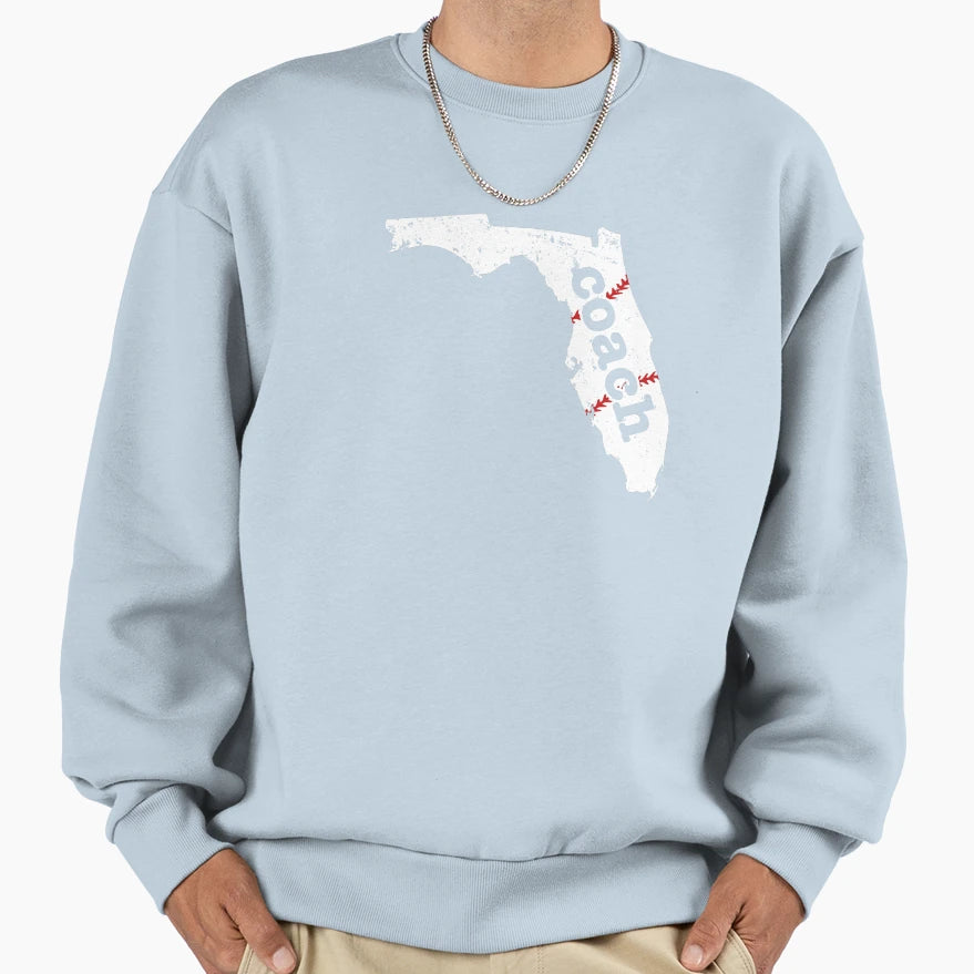 Florida Baseball Coach Softball Coach T-Shirt - Minimalist Print for Adults - T-Shirt, Sweatshirt, Hoodie