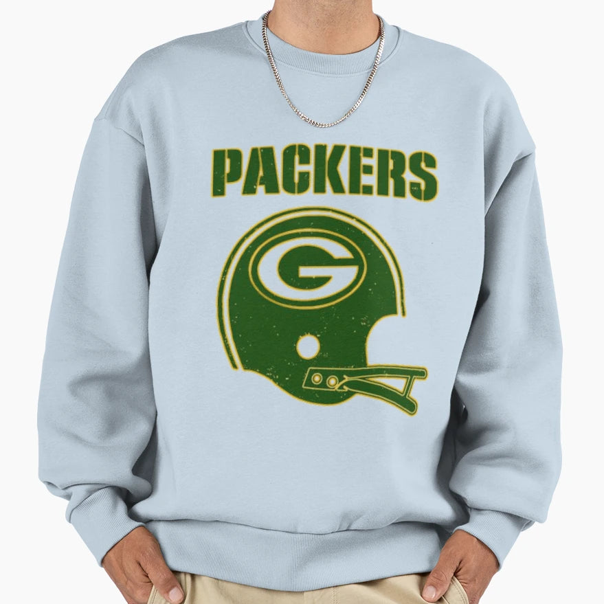 Green Bay Helmet Sweatshirt - Minimalist Print Men Women - T-Shirt, Sweatshirt, Hoodie