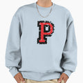 Letter P Distressed Two Color Sweatshirt - Minimalist Print Men Women - T-Shirt, Sweatshirt, Hoodie