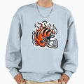 Cincinnati Flame Helmet Sweatshirt - Trendy Graphic Men Women - T-Shirt, Sweatshirt, Hoodie