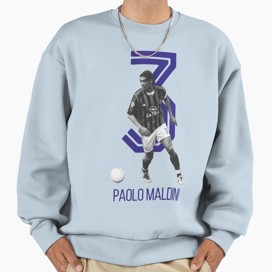 Paolo Maldini Sweatshirt - Novelty Apparel for Adults - T-Shirt, Sweatshirt, Hoodie
