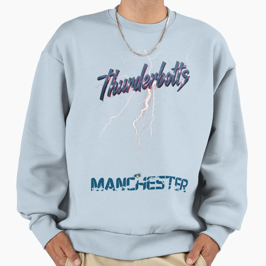 Thunderbolts Lightning Manchester Sweatshirt - Streetwear Style Unisex - T-Shirt, Sweatshirt, Hoodie