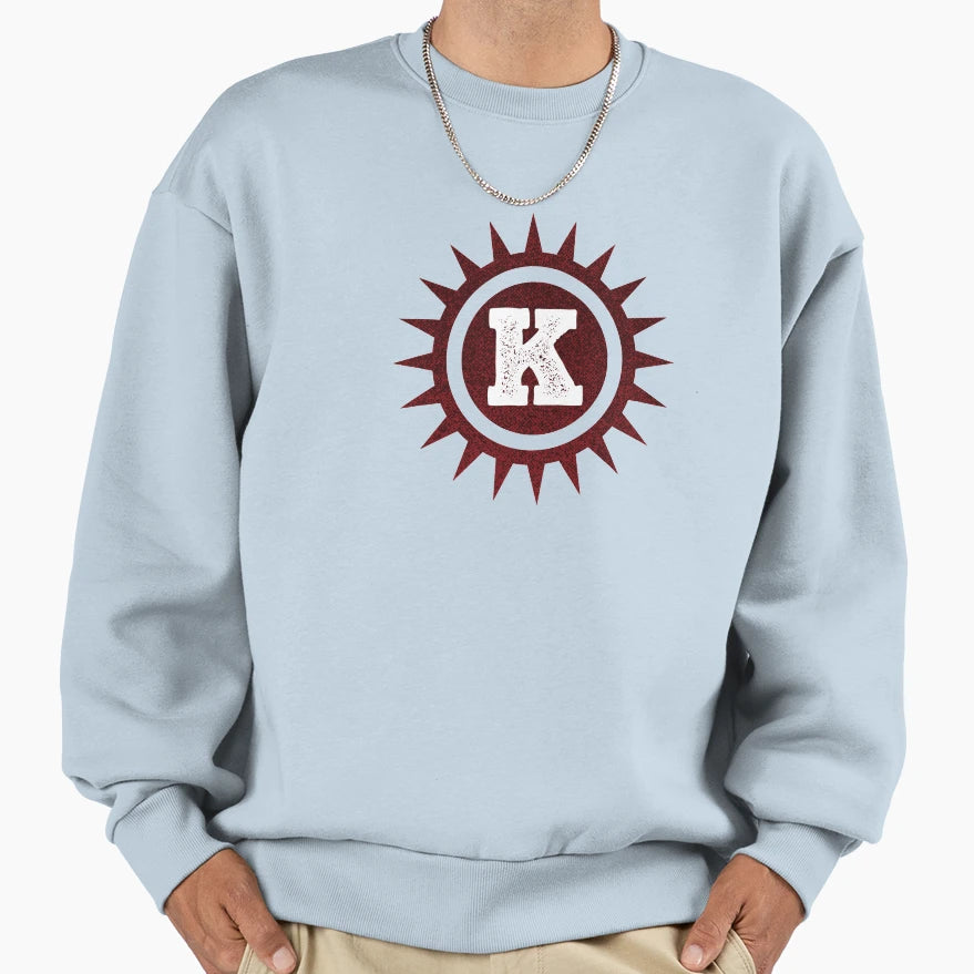 Monogram K Red Spike Logo Sweatshirt - Graphic Print Men Women - T-Shirt, Sweatshirt, Hoodie