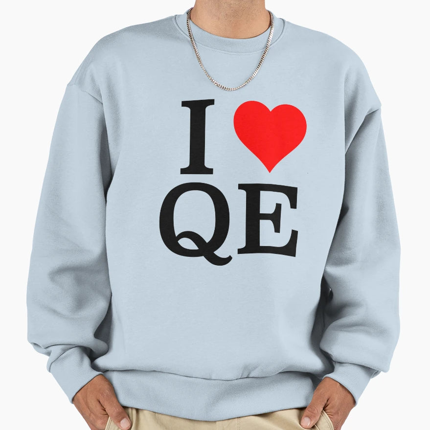 I Heart Qe Sweatshirt - Aesthetic Graphic Men Women - T-Shirt, Sweatshirt, Hoodie