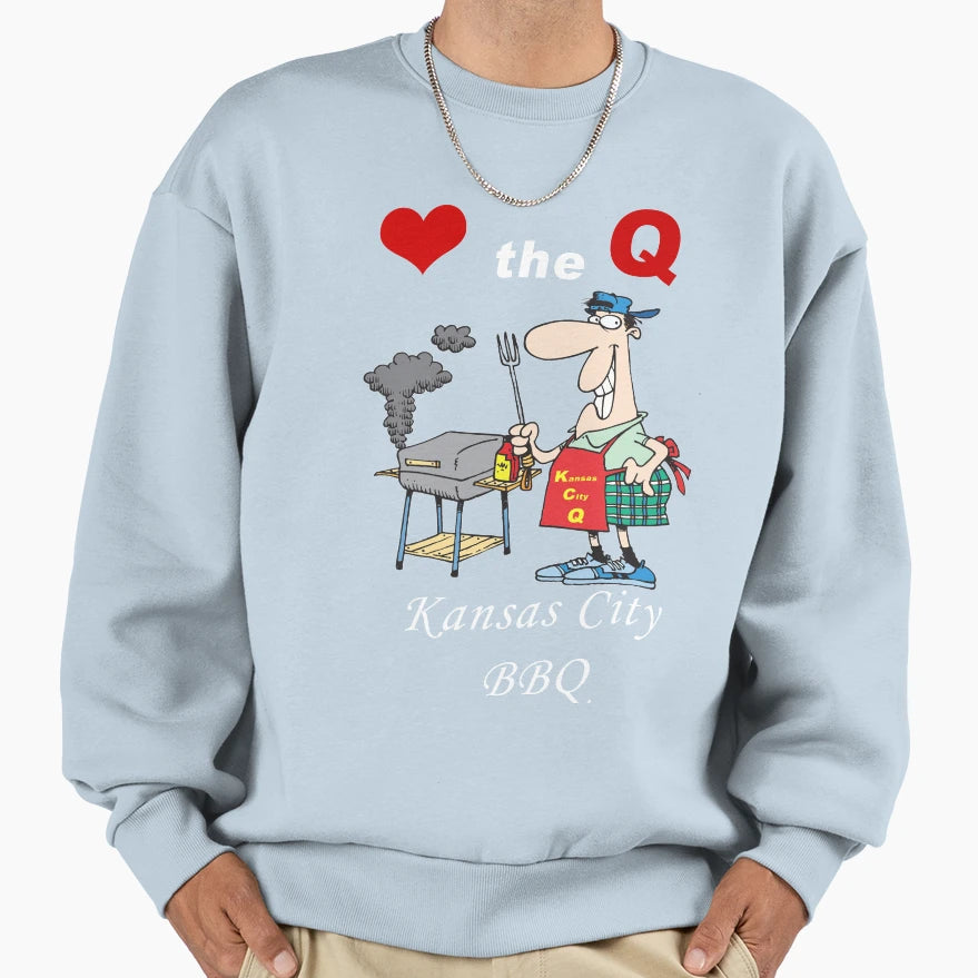 Love Q Kansas City Bbq Sweatshirt - Unique Graphic for Adults - T-Shirt, Sweatshirt, Hoodie