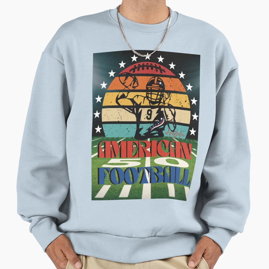 American Football Quarterback Sunset Sweatshirt - Trendy Graphic Men Women - T-Shirt, Sweatshirt, Hoodie