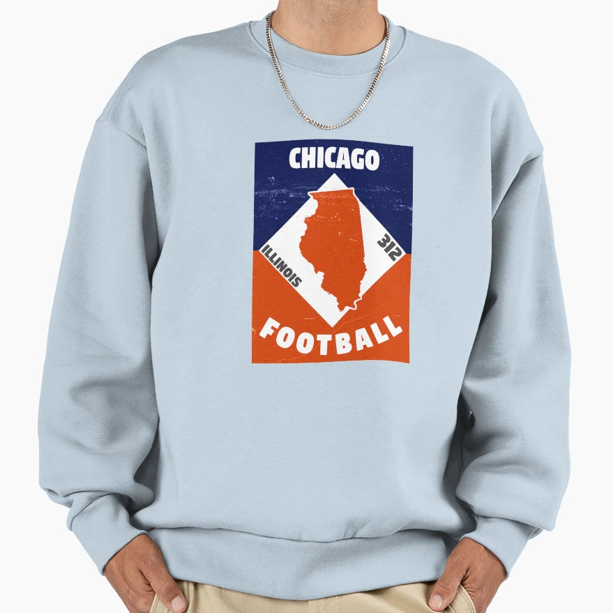 Chicago Football Sweatshirt - Minimalist Print Men Women - T-Shirt, Sweatshirt, Hoodie