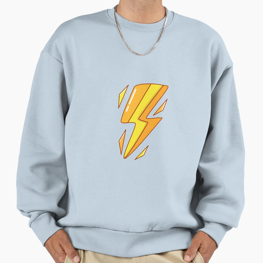 Thunderbolt Sweatshirt - Minimalist Print for Adults - T-Shirt, Sweatshirt, Hoodie