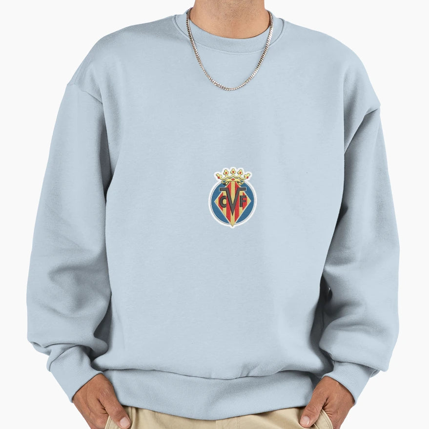 Villarreal Cf Embroidery Sweatshirt - Aesthetic Graphic Men Women - T-Shirt, Sweatshirt, Hoodie