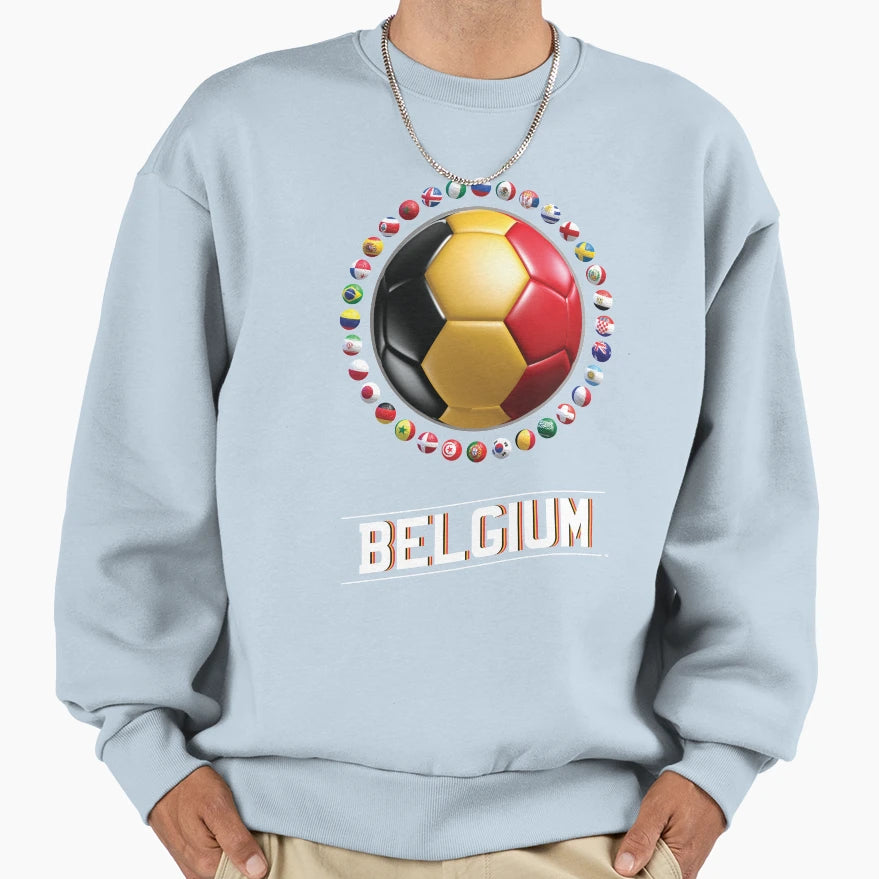 Belgium World Football Sweatshirt - Casual Everyday Wear Men Women - T-Shirt, Sweatshirt, Hoodie