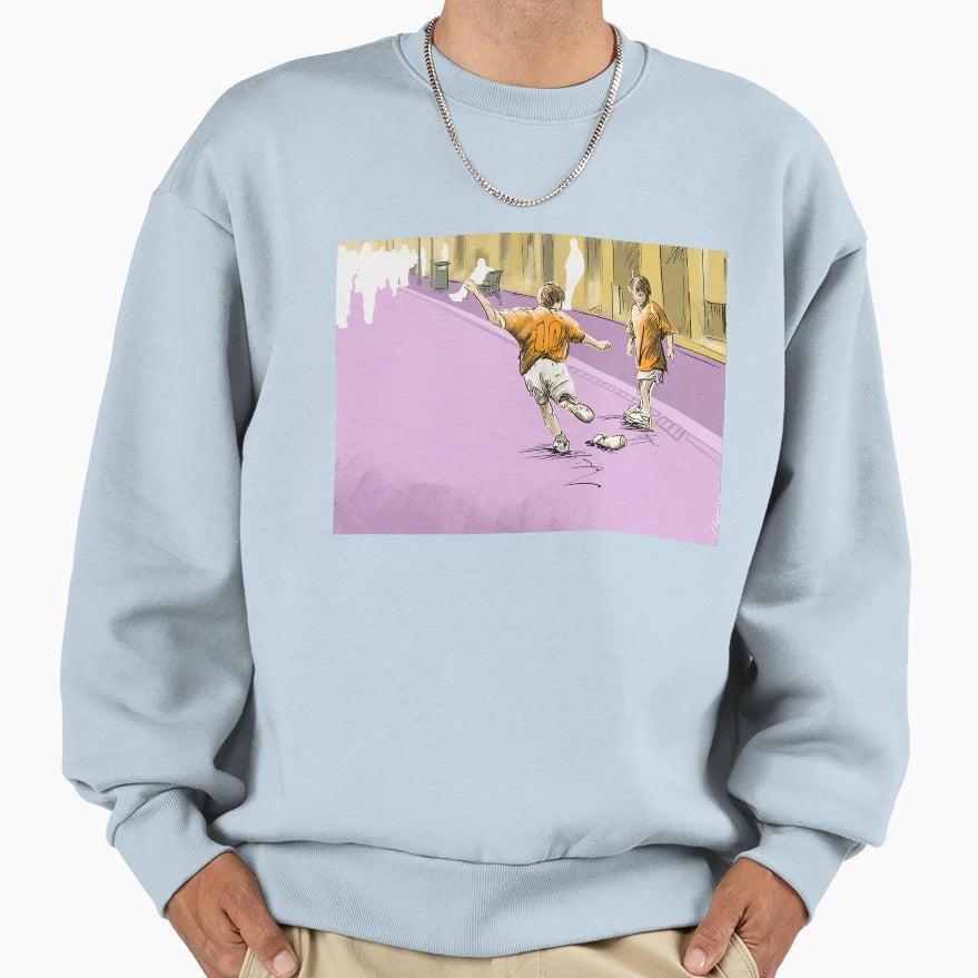 Celebrating Street Football Sweatshirt - Minimalist Print Unisex - T-Shirt, Sweatshirt, Hoodie