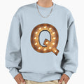 Q Initial Neon Light Sweatshirt - Streetwear Style Men Women - T-Shirt, Sweatshirt, Hoodie