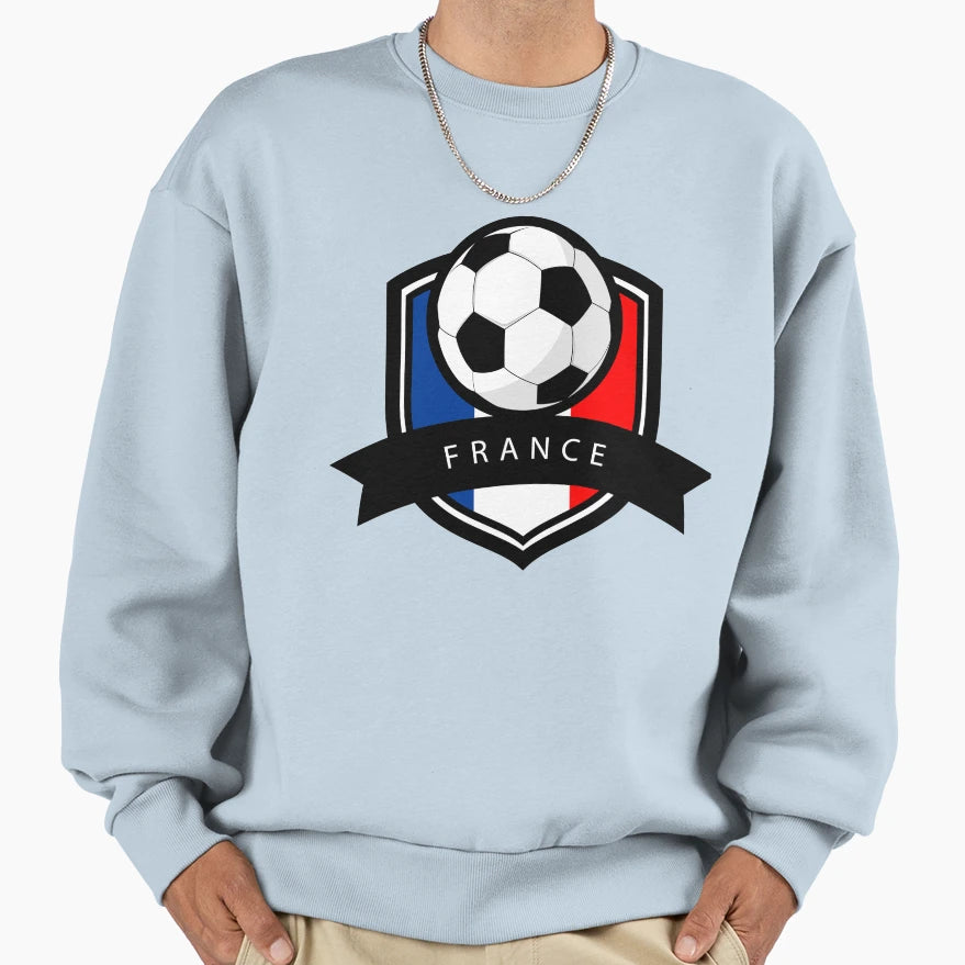 Soccer Flag France Sweatshirt - Novelty Apparel Men Women - T-Shirt, Sweatshirt, Hoodie
