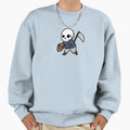 Cartoon Death Playing Football Sweatshirt - Aesthetic Graphic Unisex - T-Shirt, Sweatshirt, Hoodie
