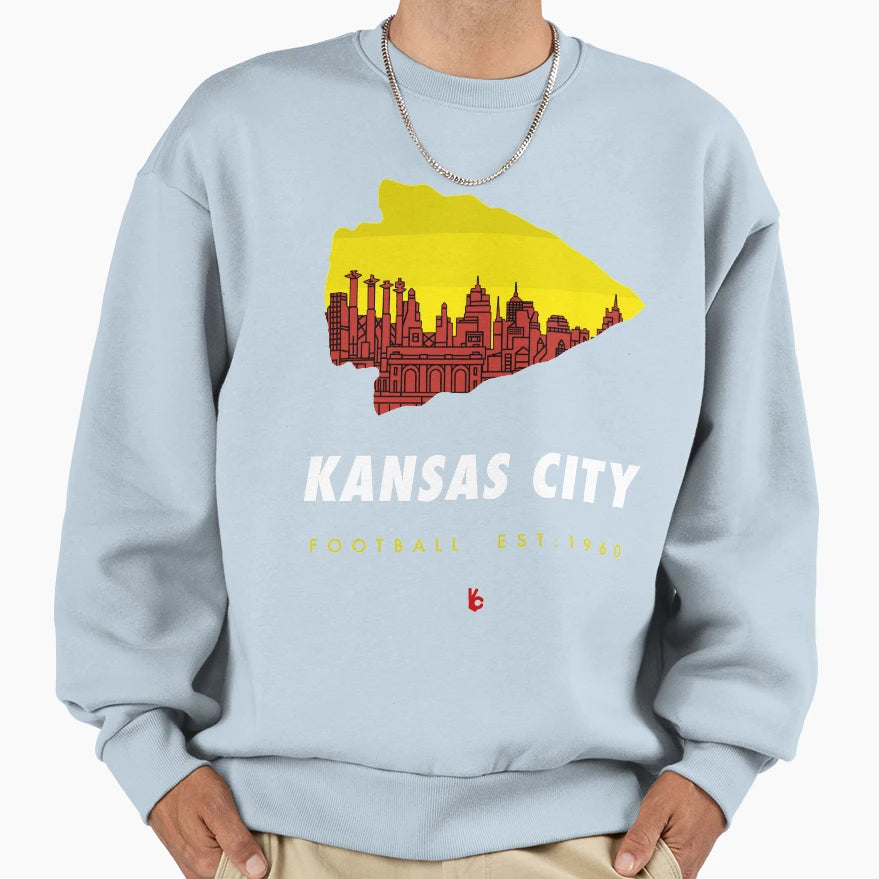 Kansas City Football Fan Sweatshirt - Minimalist Print for Adults - T-Shirt, Sweatshirt, Hoodie