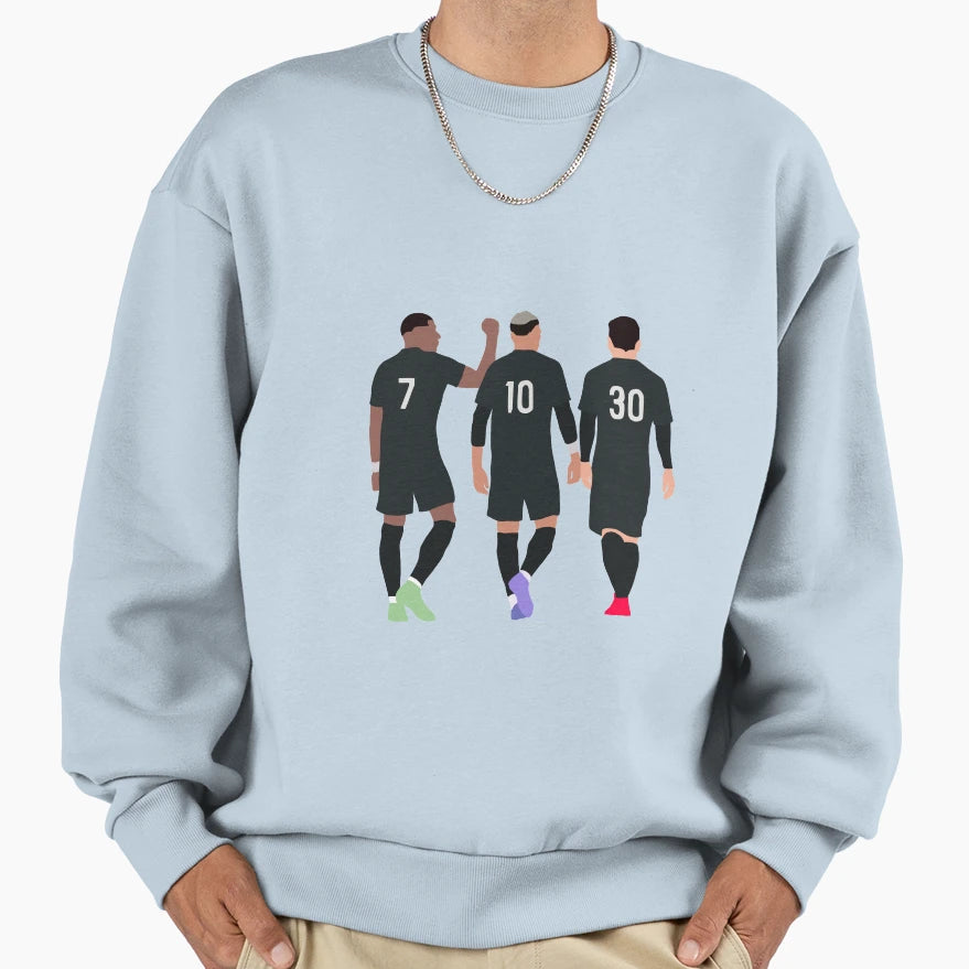 Messi Neymar France Football Sweatshirt - Fun Novelty Design Unisex - T-Shirt, Sweatshirt, Hoodie