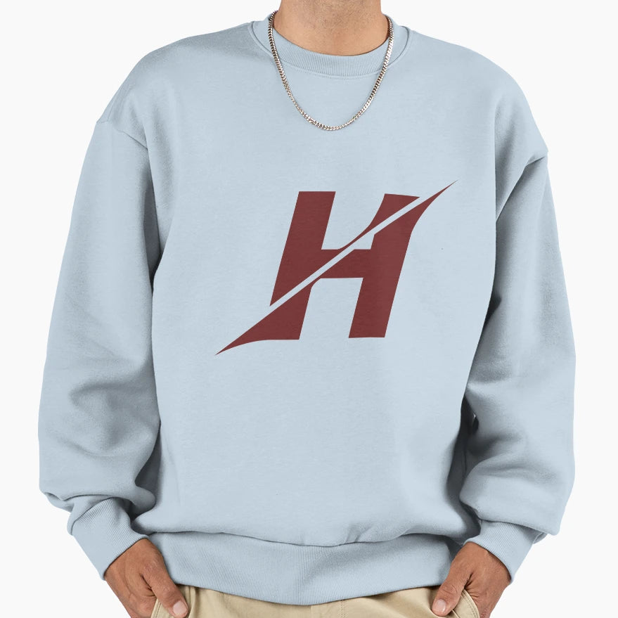 Alphabet Maroon H Sports Letter H Sweatshirt - Trendy Graphic for Adults - T-Shirt, Sweatshirt, Hoodie
