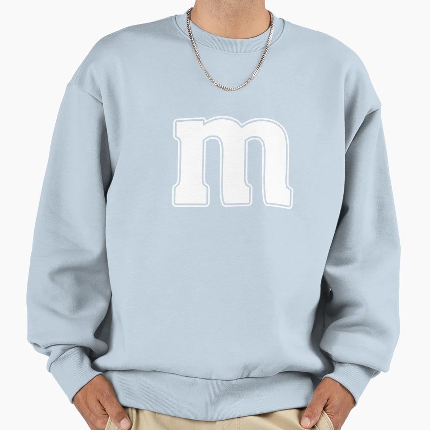 M M Red Chocolate Halloween Sweatshirt - Aesthetic Graphic for Adults - T-Shirt, Sweatshirt, Hoodie