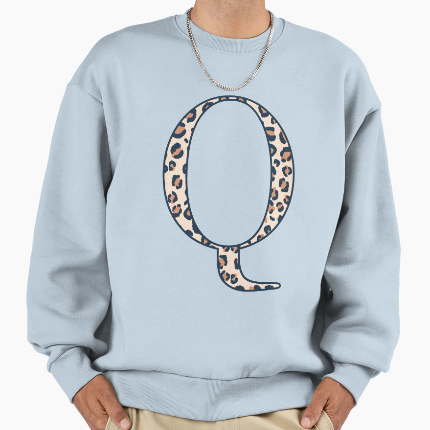 Animal Letter Q Monogram Sweatshirt - Unique Graphic for Adults - T-Shirt, Sweatshirt, Hoodie