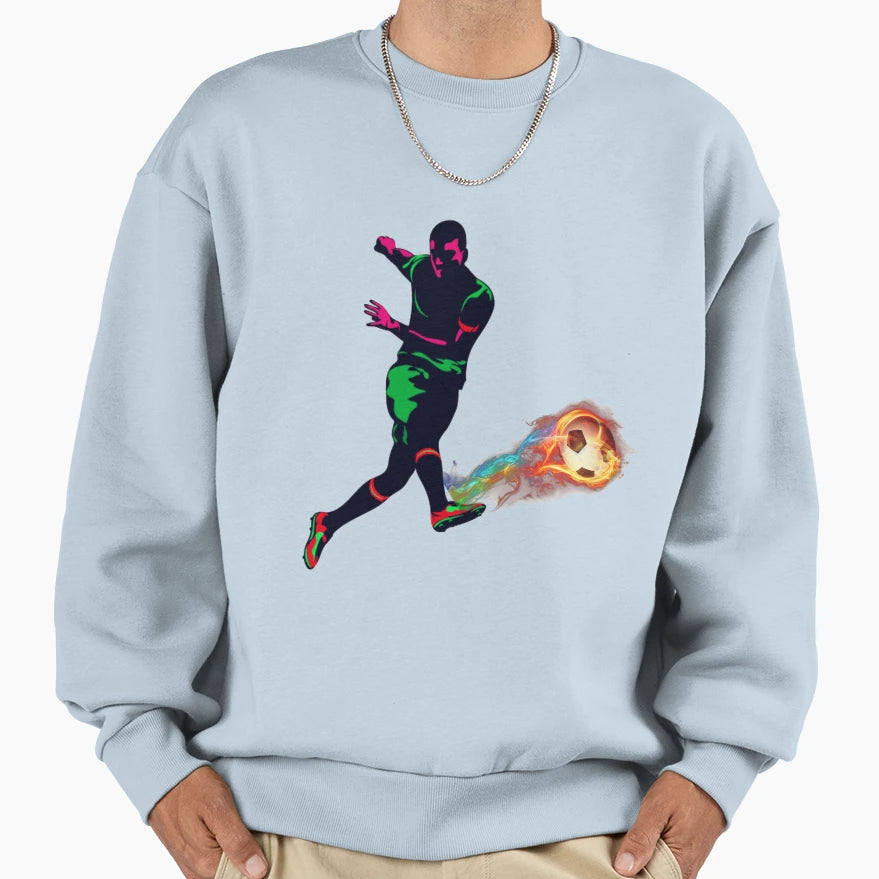 Football Shot Goal Player Sweatshirt - Fun Novelty Design Men Women - T-Shirt, Sweatshirt, Hoodie