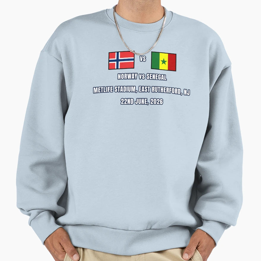 Norway Vs Senegal 22 June 2026 Sweatshirt - Aesthetic Graphic for Adults - T-Shirt, Sweatshirt, Hoodie