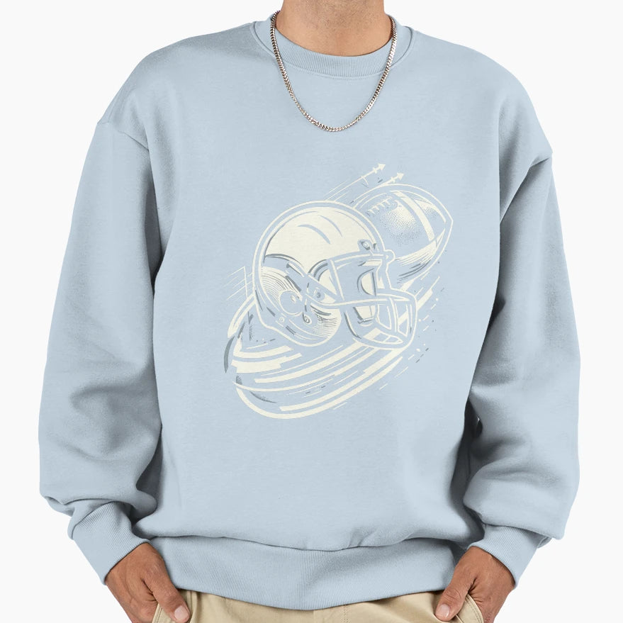 American Football Simple Sweatshirt - Custom Art Print Men Women - T-Shirt, Sweatshirt, Hoodie